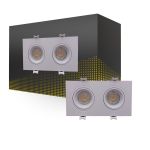 Spot Duo Wit | Zaagmaat 155x75mm - IP22 - GU10 Fitting