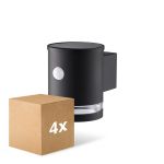 Voordeelpak 4x D'Lite Solis Wandlamp Solar Zwart Up & Down - 830 Warm Wit | IP54 - Bewegingssensor