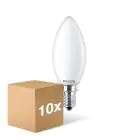 Voordeelpak 10x Philips Corepro LED Kaars E14 Mat 6.5W 806lm - 840 Koel Wit | Vervangt 60W